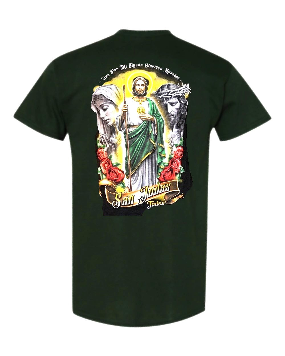 Camisetas de manga corta - Rosas y purpurina de San Judas Tadeo