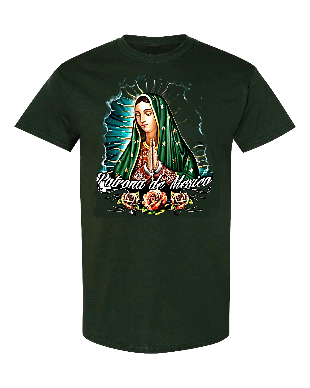 Camisetas de manga corta - Rosas y purpurina de San Judas Tadeo